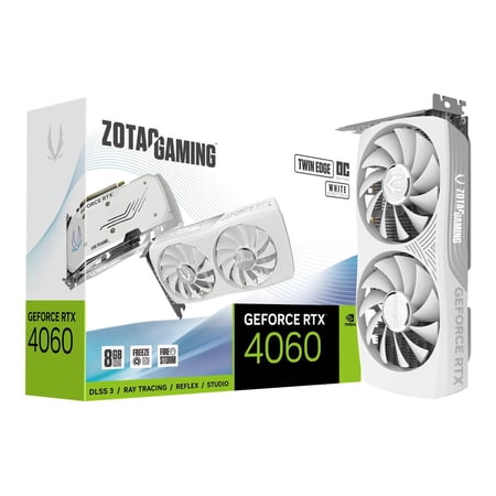 ZOTAC GAMING GeForce RTX 4060 8GB Twin Edge OC - White Edition - graphics card - GeForce RTX 4060 - 8 GB GDDR6 - PCIe 4.0 x8 - HDMI, 3 x DisplayPort - white - box