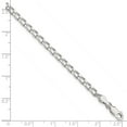 thumbnail image 4 of Finest Gold Sterling Silver 3.2 mm Open Elongated Link Chain Anklet, 4 of 4