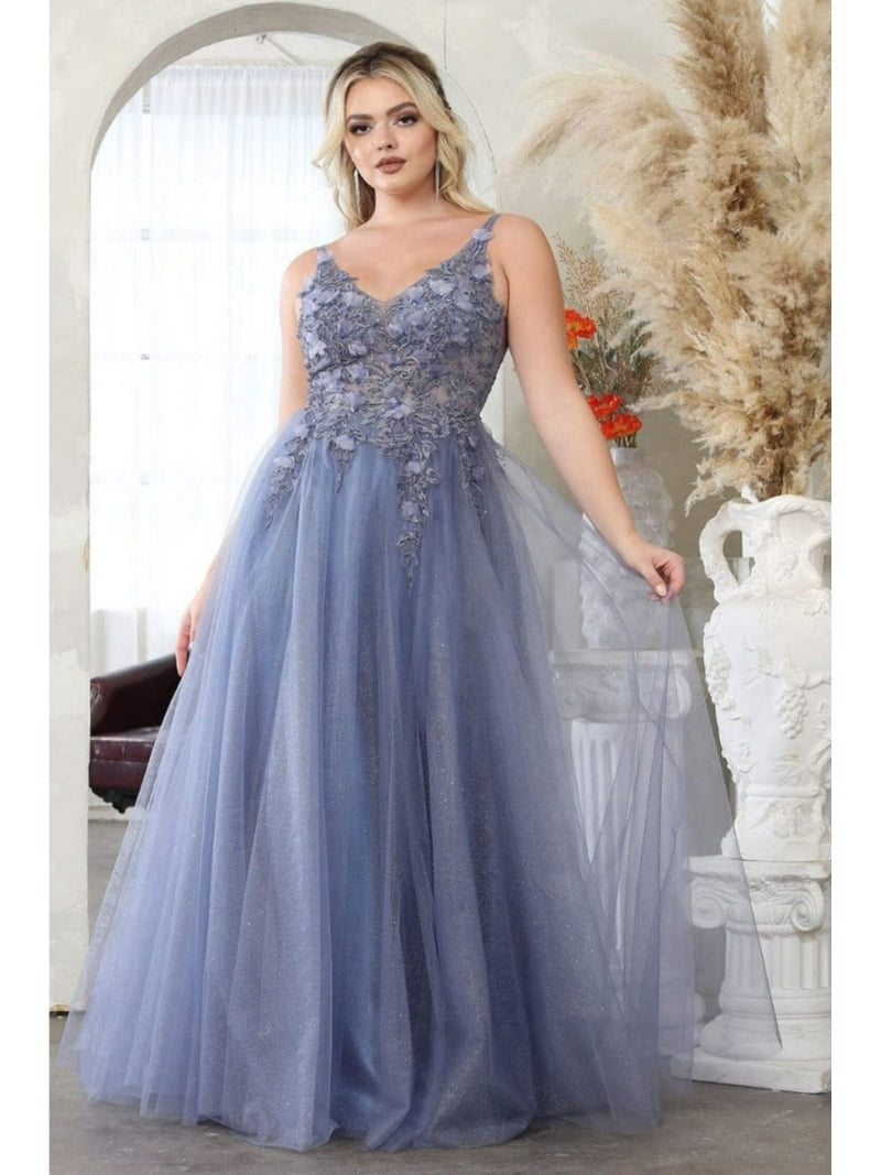glitter dress juniors May Queen MQ2015 Juniors Womens 3D Floral Embellished Long Glitter Dress