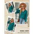 thumbnail image 7 of NFTOEIULA Women Drawstring Button Up Long Sleeve Textured Hoodies, 7 of 7