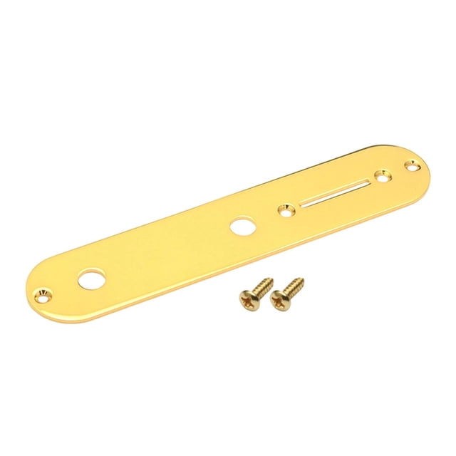 FashionCha Guitar Control Plate Electric Guitar Iron Switch Pickup Plate Instrument Hardware Lightweight Design Replacement With Screws Easy Install Suitable for DIY Upgrades Musician gold