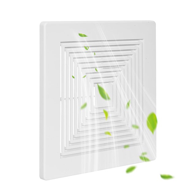 Funda PTLEVYN para extractor de baño, color blanco mate, 23 x 23 cm
