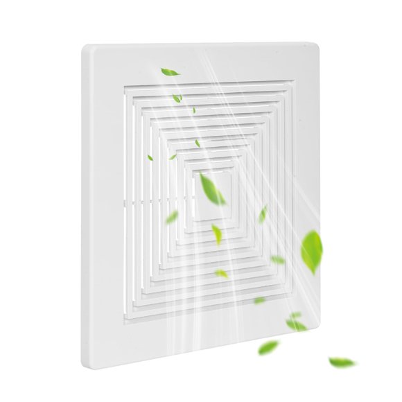 Funda PTLEVYN para extractor de baño, color blanco mate, 23 x 23 cm