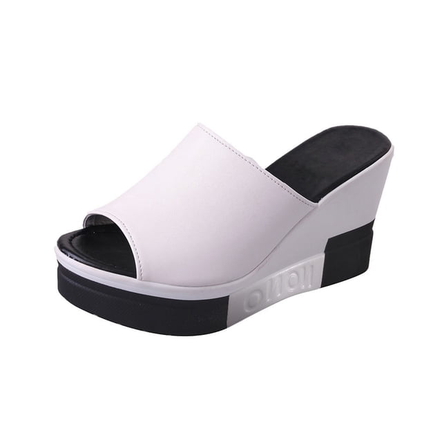 Womens Summer Sandals Shoes Peep-toe Shoes Sandals Ladies Flip Flops