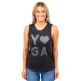 thumbnail image 2 of Yoga Heart Women's Fashion Sleeveless Muscle Workout Yoga Tank Top Charcoal Grey Medium, 2 of 3