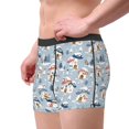 thumbnail image 2 of Yiaed cute Mushroom Village Print Men's Soft Cotton Boxer Shorts Breathable Boxers Underwear Moisture-Wicking Underwear Stretch Boxer Briefs for Man-Small, 2 of 5