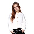thumbnail image 4 of Cardigan Sweaters for Women Fall 2025 Long Sleeve Button Down Soft Loose Knit Outwear Cropped Winter Coats White L, 4 of 10
