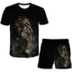 thumbnail image 1 of Conjuntos de ropa de tigre para niños y niñas, camisetas de verano para niños + pantalones cortos de cintura elástica, ropa informal de dos piezas de dibujos animados, trajes 7T Gao Jinjia LED, 1 of 2