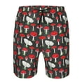 thumbnail image 4 of Naloa Red Mushrooms Men's Beach Shorts, Surfing shorts, Swim trunks, Quick Dry Swim Trunks for Surfing Beach Fun - XX-Large, 4 of 9