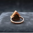thumbnail image 2 of Tiger Eye Kite Shape Statement Ring, 925 Sterling Silver, Minimalist Boho Jewelry, Handmade Promise Ring, 2 of 2