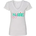 thumbnail image 3 of Inktastic Cute Nurse Stethoscope and Hat Women's V-Neck T-Shirt, 3 of 5