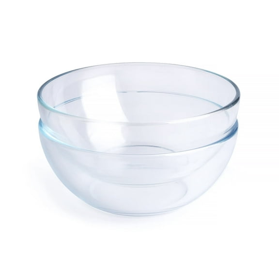 Round Tempered Glass Bowl - 7" x 2PCS