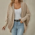 thumbnail image 4 of Cardigan Sweaters for Women 2025 Long Batwing Sleeve Open Front Oversized Knit Sweater Cardigans Outerwear, 4 of 5