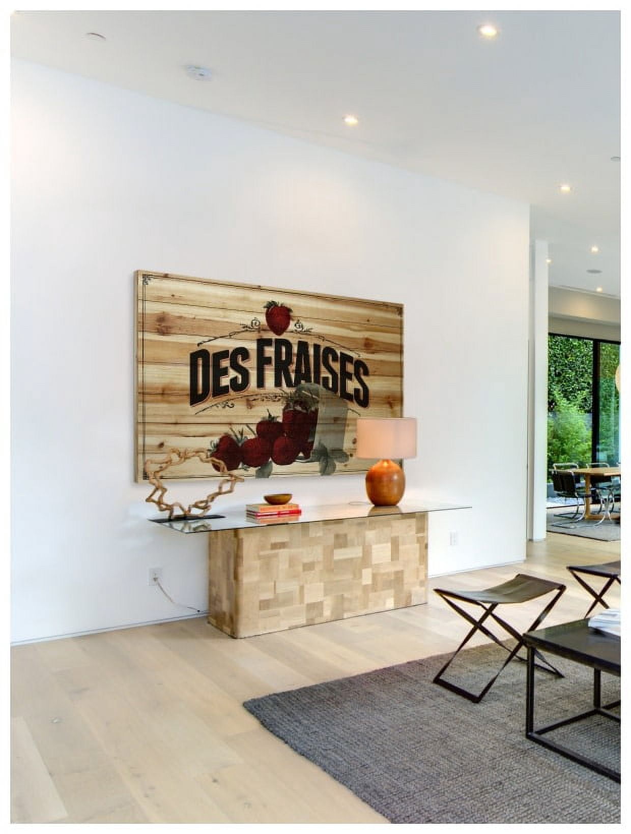 Marmont Hill "French Produce Strawberry" Painting Print on Natural Pine Wood