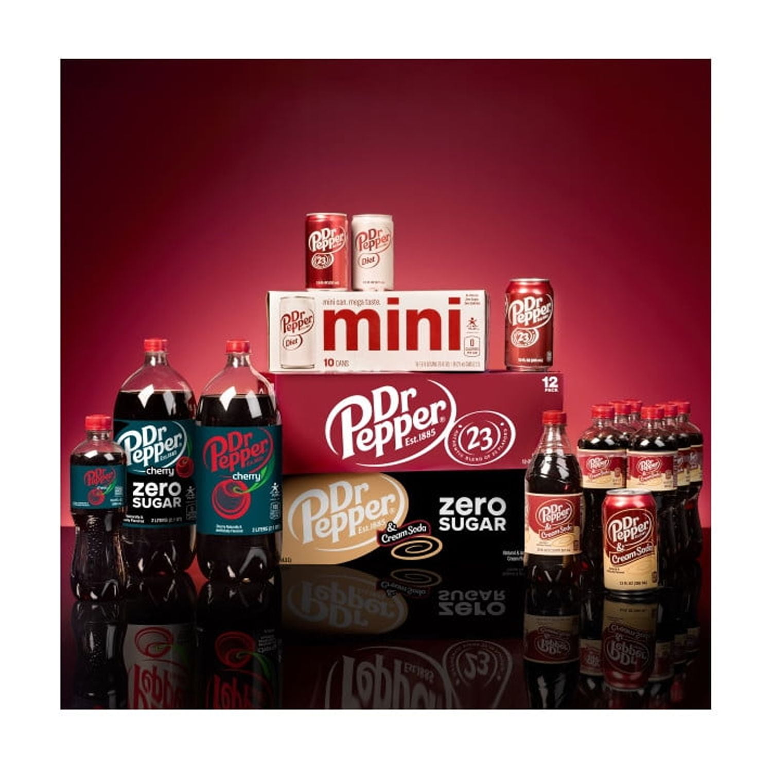 Dr Pepper Zero Sugar Soda Pop, 12 fl oz, 8 Pack Bottles