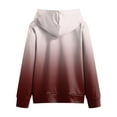 thumbnail image 6 of Gibobby Hoodies for Teen Girls Long Sleeve Hooded Sweatshirt for Girls Trendy Gradient Color Fashion Preppy Pullover Tops With Pocket(Wine,11-12 Years), 6 of 6