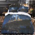 thumbnail image 3 of CAYBES Titanic 3D Printed Quilt Cover Duvet Cover Bedding Set Comfortable Jack And Rose Motion Picture Pattern Bedding Set With Pillowcases Bed Set Bed Bedclothes Home Textile King, 3 of 5