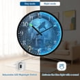 thumbnail image 5 of Voice Activated Clock with Glow Light 12 Inch Large Silent Wall Clock Battery Operated for Home Decor Undersea Fantasy World, 5 of 8