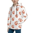 thumbnail image 2 of Easygdp Orange Fox Boys Hoodie Kids Sweatshirt Youth Pullover With Hood-Large, 2 of 6