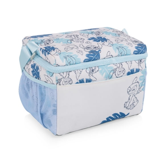 Oniva Disney Lilo & Stitch - Stitch Leaf - Modern Lunch Cooler, (White with Blue Leaf Design)