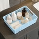 thumbnail image 5 of Cesta De Almacenamiento De Plástico Cesta de almacenamiento de plástico azul, impermeable, multiusos, organizador para baño, ropa, juguetes y artículos diversos (1 unidad) JASKFLY, 5 of 9