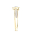 thumbnail image 4 of Lab Grown Diamond Heart Engagement Ring with Side Stones - Half Carat - EF-VS Quality, 10K Yellow Gold, US 6.50, 4 of 9