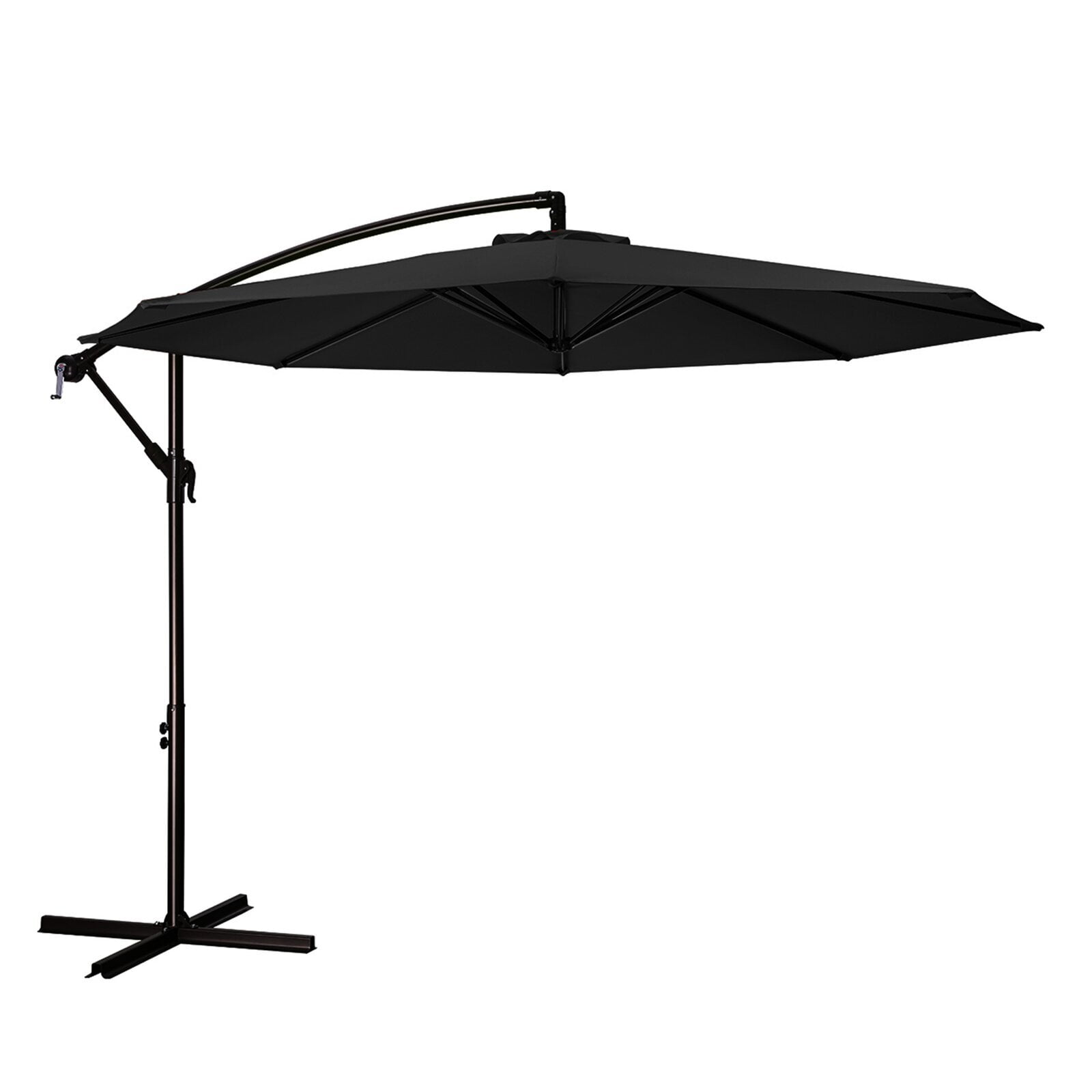 Serwall 10' Outdoor Offset Cantilever Umbrella for Patio, Black - Walmart.com