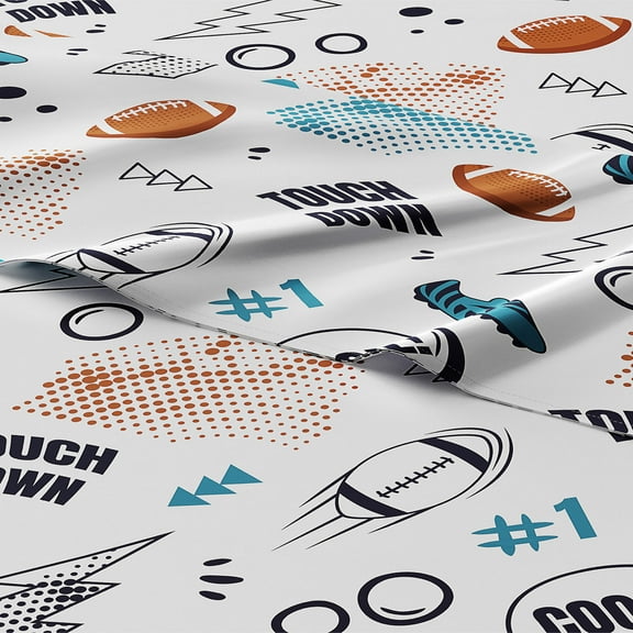 CGK Linens 4-Piece Cute & Cozy Kids Sheet Set - Full Size Kids Bedding With Vibrant Designs For Boys, Girls, Teens, Toddler, Touchdown! Football