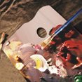 thumbnail image 4 of Shisuyan 1PC Square Color Mixing Board with Hand Grip Oil Painting Paint Tray Fish Shape Hand Grip Paint Plate Wooden Color Mixing Plate for Home Use (Wood Color), 4 of 8