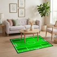 thumbnail image 3 of ODIKA 4'x6' Ultra-Soft Area Rug, Soccer Field Goal Net Grid Crossed Motif Aglity Theme Decorations None Washable, Bare feet friendly, Silk-Touch for Bedroom Home office, 3 of 7