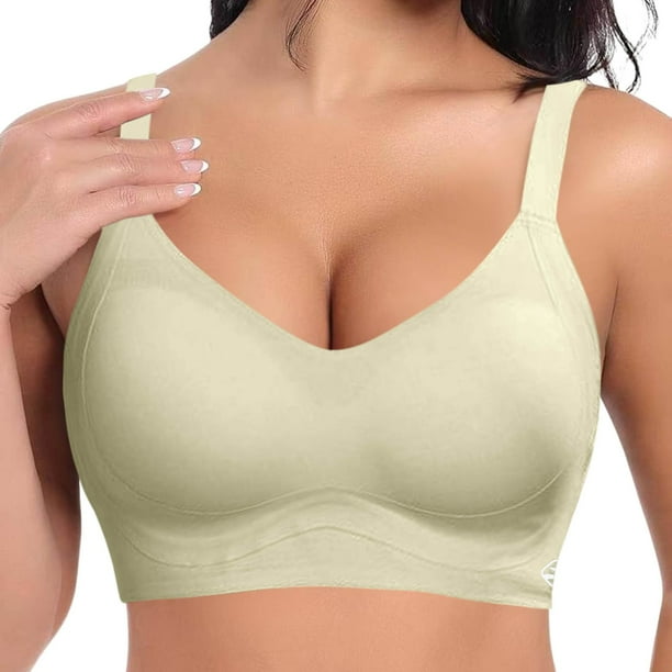 Brasier Tela de Mantequilla Este Sujetador de Mujer con Busto Pequeño, Ajustado, sin Costuras y con Aro de Acero Ajustable. Extra Grande