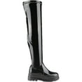 thumbnail image 2 of Women's Fashion Over The Knee Boots Comfortable Round Toe Chunky Block Heels Thigh High Boots, 2 of 6