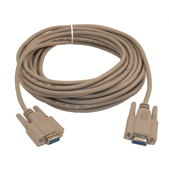 25ft Serial NULL-MODEM, DB9/DB9 Female to Female Cable