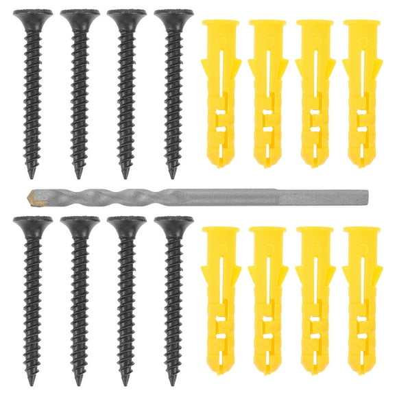 Raindrops 1Set Wall Anchor and Concrete Screws Set with Brick Drill Bit