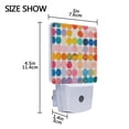 thumbnail image 4 of Yayeee LED Plug in Night Light for The Home with Auto Dusk to Dawn Light Sensors, 2 Pack, Yellow Circles, 4 of 6