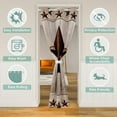 thumbnail image 2 of Erosebridal Retro Texas Stars Door Curtain Panel 52x84, Lake House Room Divider Curtain, Rustic Theme Decor, 2 of 5