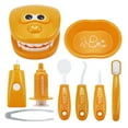 thumbnail image 1 of Dental Early Education Brushing Toys  9Pcs Bulk Dentist Role Play Kit  Tooth Brushing Model For Kids Yellow, 1 of 8