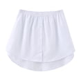 thumbnail image 2 of Yesbay Women Fake Shirt Irregular Skirt Blouse Tail Hem Cotton Detachable Underskirt White, 2 of 6