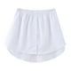 thumbnail image 2 of harmtty Mujeres Camisa Falsa Falda Irregular Blusa Dobladillo Trasero Algodón Desmontable Enagua, Blanco, 2 of 7