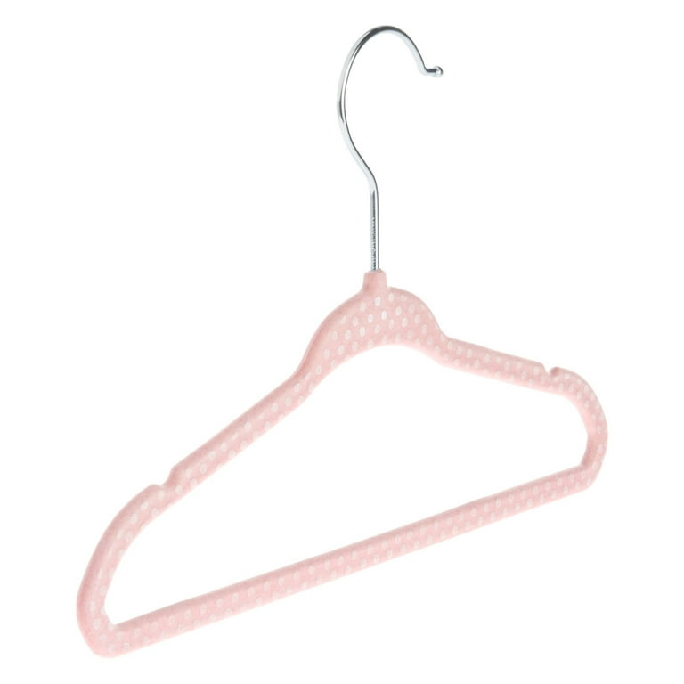50 Pack Pink Velvet Baby Clothes Hangers for Closet Storage