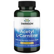 Swanson Acetyl L-Carnitine 500 mg 100 Veggie Capsules