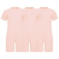 thumbnail image 2 of Miutii Boys Girls High Waist Short Jumpsuit 3Pcs Special Needs Adaptive Clothing Solid Overalls Casual Rompers Pink 4, 2 of 4
