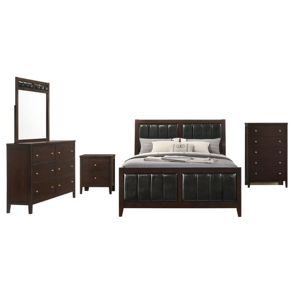 Carlton 5-piece California King Bedroom Set Cappuccino