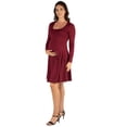 thumbnail image 3 of Maternity Long Sleeve Knee Length Skater Dress, 3 of 5