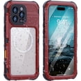 thumbnail image 1 of for iPhone 16 Pro Max 6.9 inch Waterproof Case Compatible with MagSafe, Magnetic Waterproof Metal Full Body IP68 Underwater Case Built-in Screen Protector Military Grade Shockproof Cover, 1 of 7