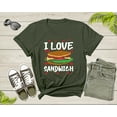 thumbnail image 5 of I Love Sandwich Gift for Foodies Sandwich Lovers Men Women Tshirt Sandwich Gift for Men Food Gift for Boys Sandwich Food Gift Idea Shirt, 5 of 8