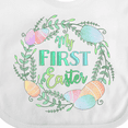 thumbnail image 4 of Inktastic My First Easter Pastel Colored Wreath Boys or Girls Baby Bib, 4 of 4