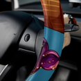 thumbnail image 5 of Cream 14.5 Inch Printing PVC Leather Auto Accessories Steering Wheel Cover Car Wheel Cover Steering Wheel Covers, 5 of 6