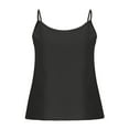thumbnail image 4 of Tittly Spring Tops for Women Tank Top for Women Cotton Linen Camisole Tops For Women Spaghetti Strap Loose Fit Tank Top Summer 2025 Casual Sleeveless Shirts Sleeveless Top Vest for Women Black L, 4 of 7