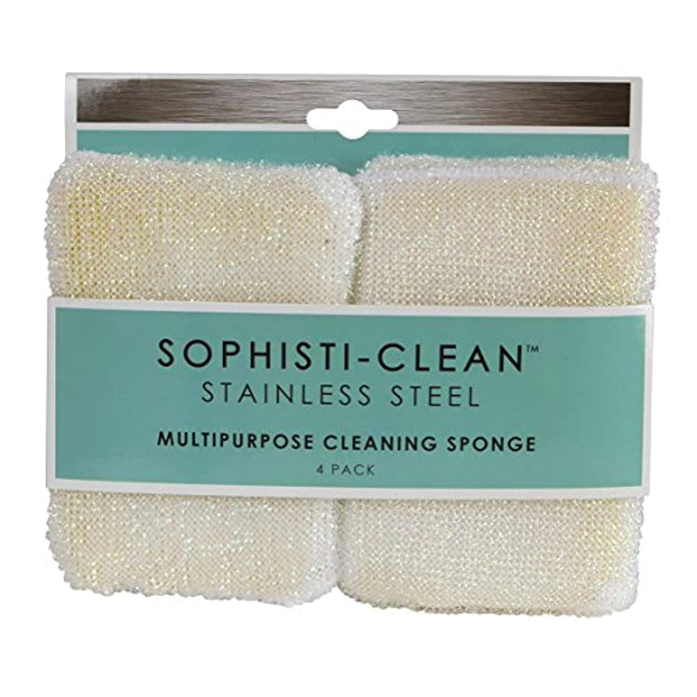 SophistiClean Stainless Steel Multipurpose Cleaning Sponges, Dual